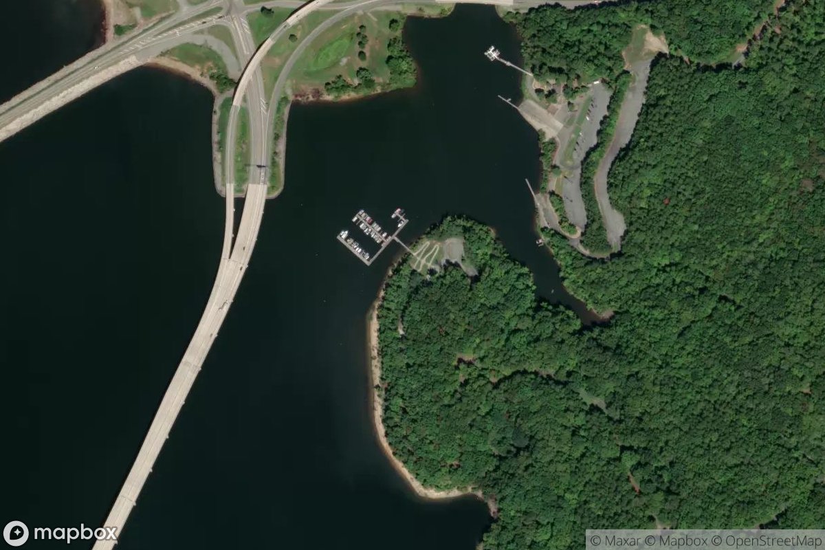 Satellite view of Occoneechee Marina
