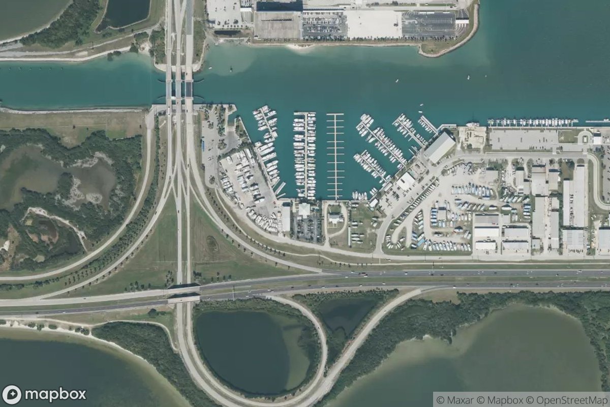 Satellite view of Ocean Club Marina Port Canaveral