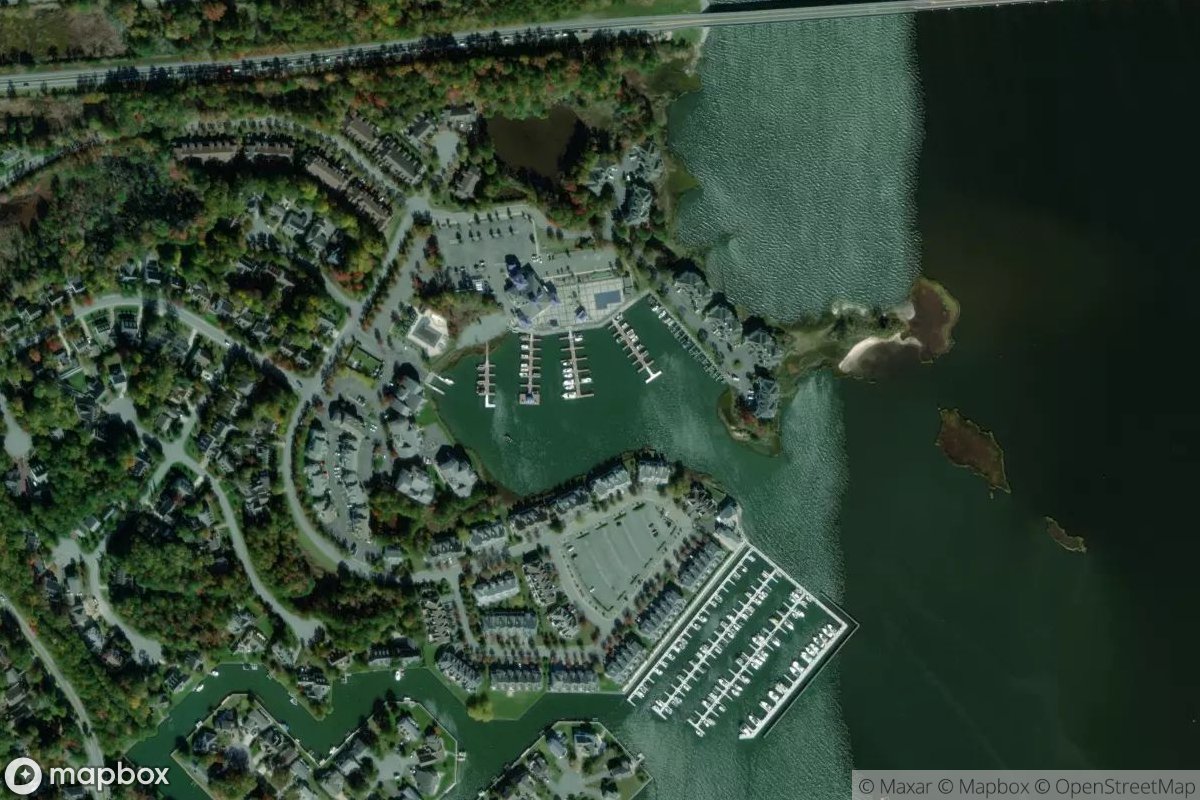 Satellite view of Ocean Pines Yacht Club Marina