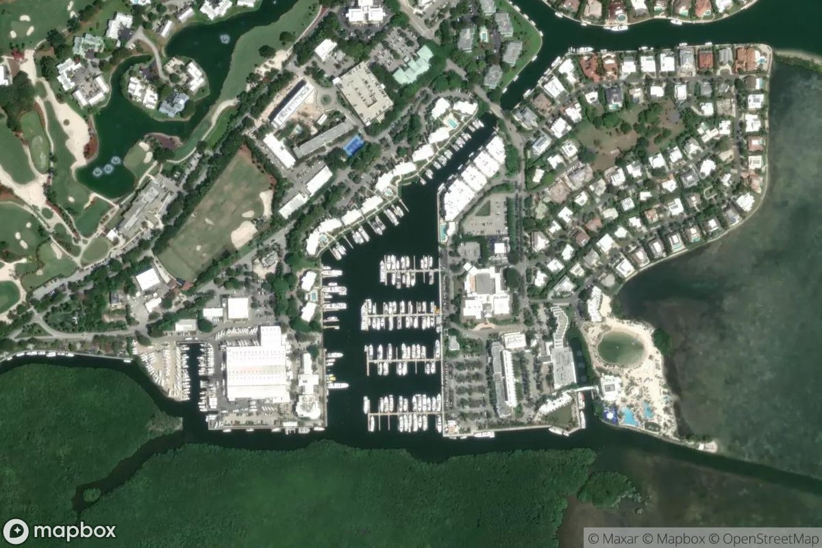 Satellite view of Ocean Reef Club Marina