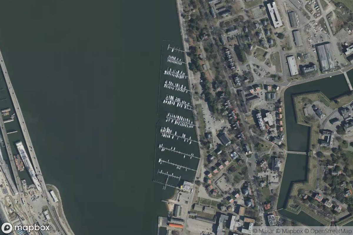 Satellite view of Old Point Comfort Marina