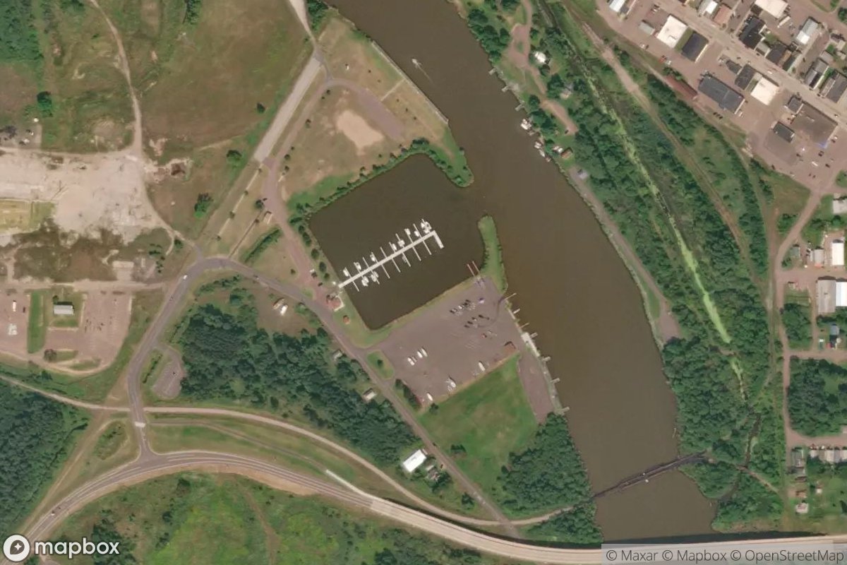 Satellite view of Ontonagon Marina