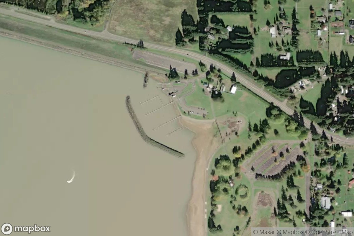 Satellite view of Orchard Point Marina and Boat Ramp