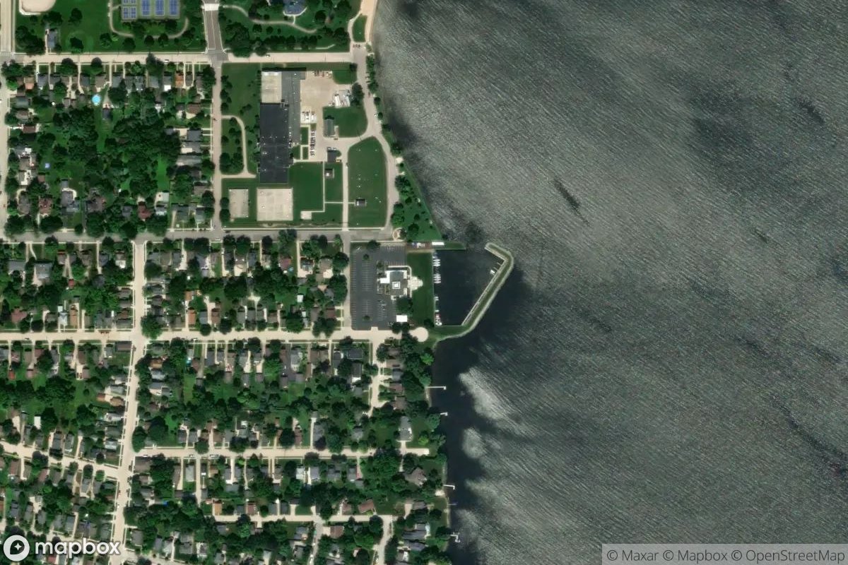 Satellite view of Oshkosh Yacht club