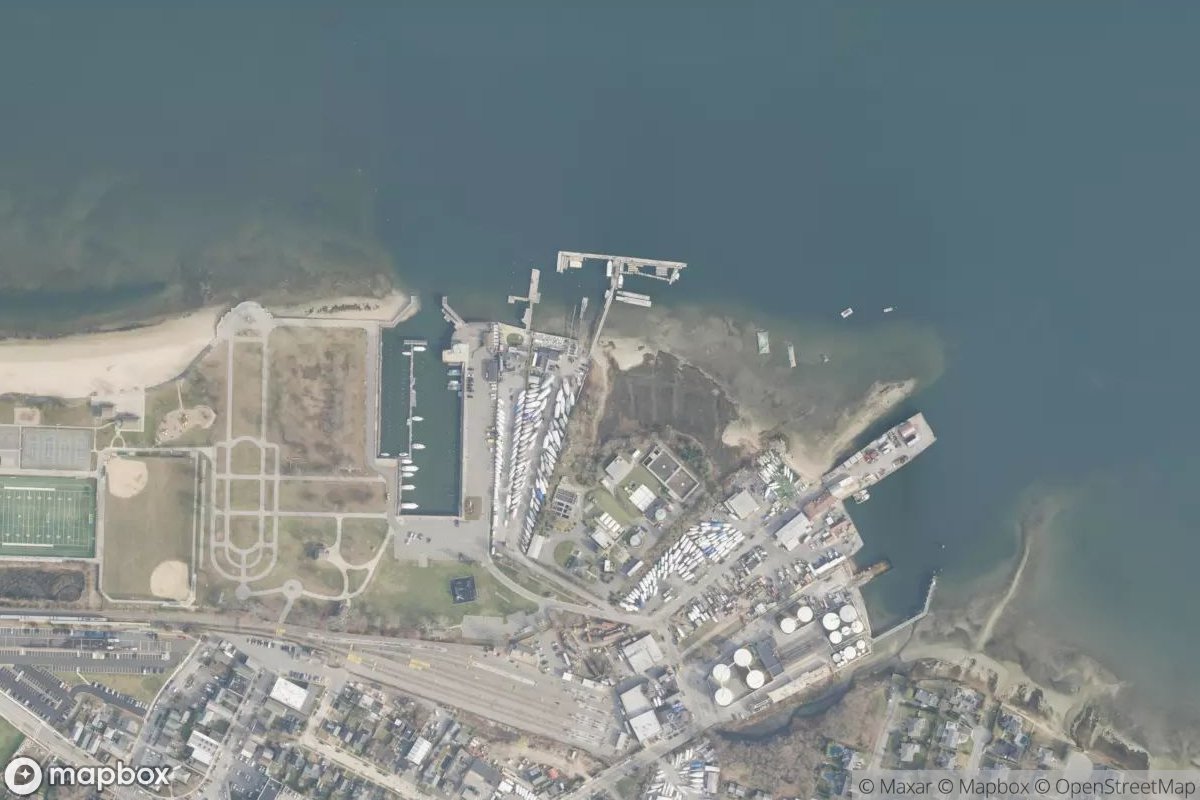 Satellite view of Oyster Bay Marine Center Marina
