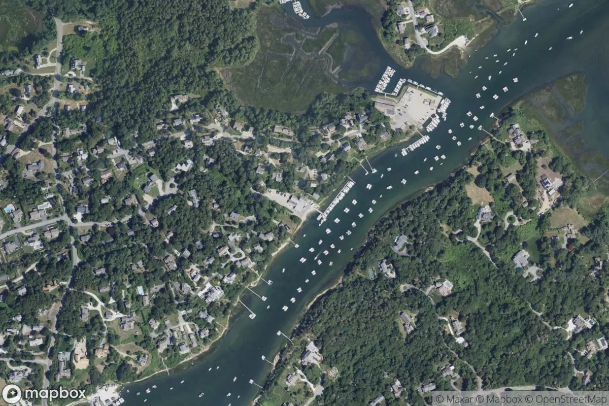 Satellite view of Oyster River Boatyard