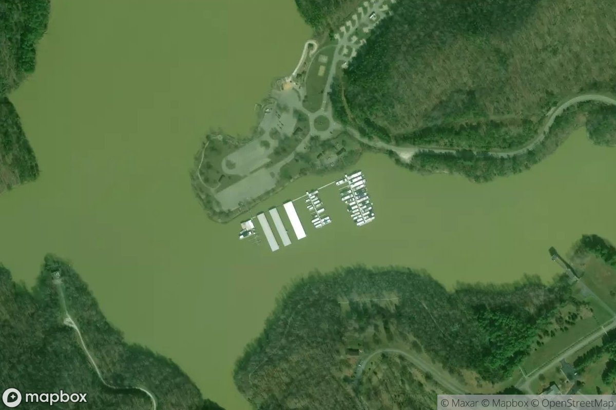 Satellite view of Paintsville Lake Marina