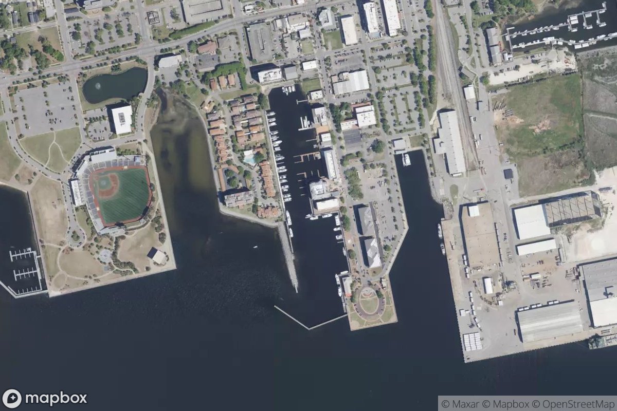 Satellite view of Palafox Pier