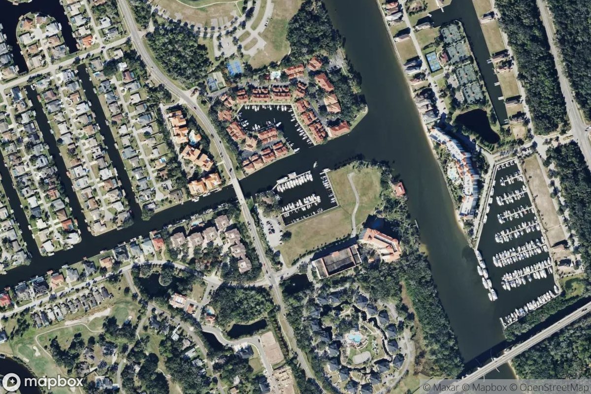 Satellite view of Palm Coast Marina