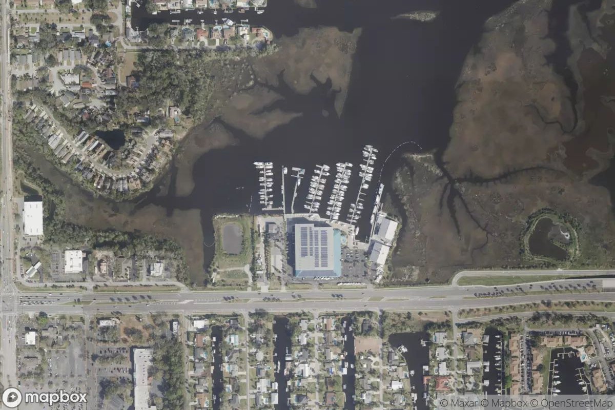 Satellite view of Palm Cove Marina