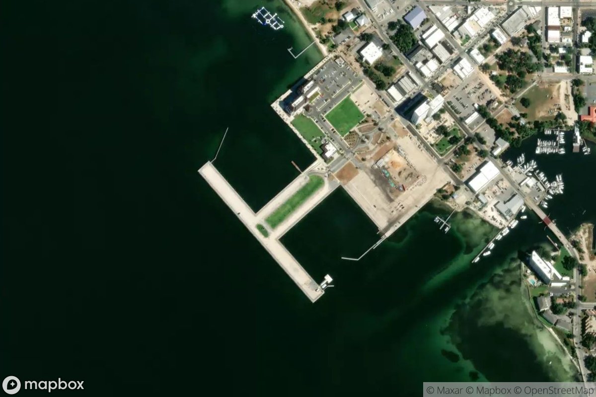 Satellite view of Panama City Marina