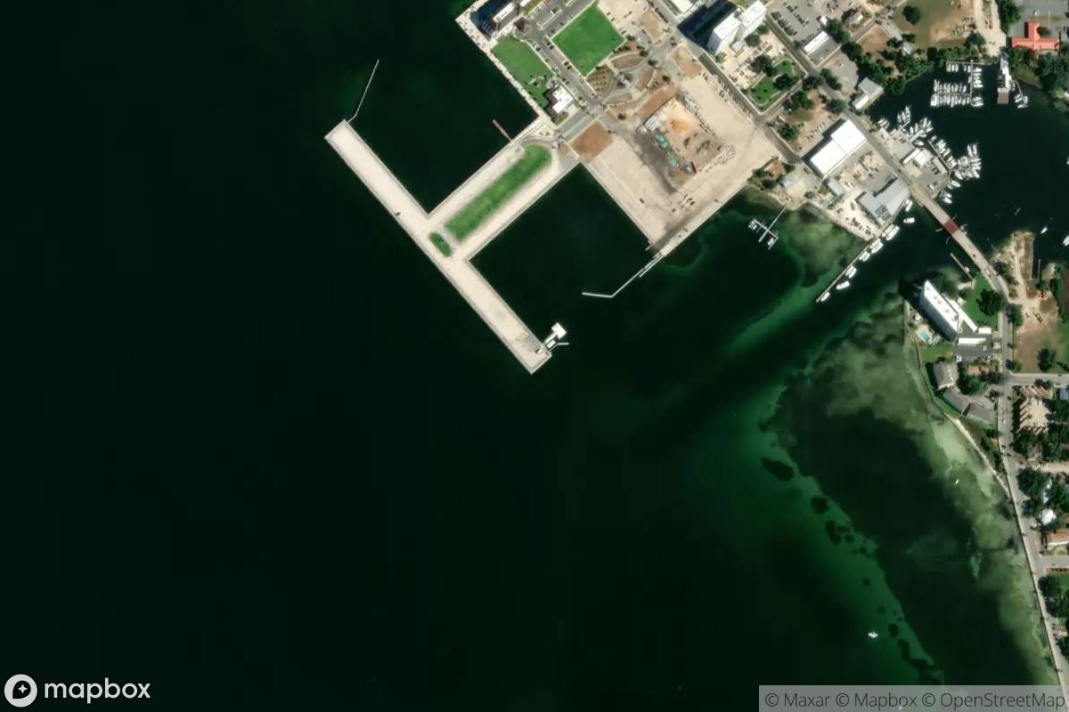 Satellite view of Panama City Marina