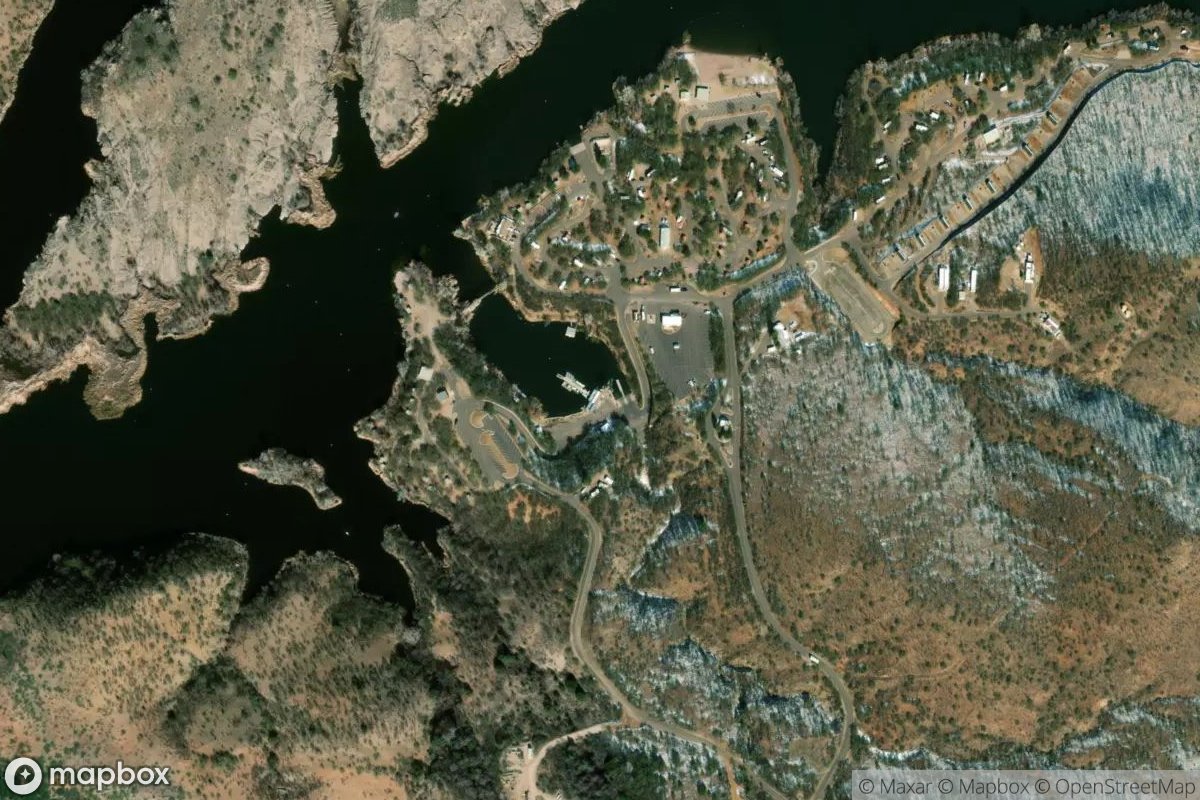Satellite view of Patagonia Lake Marina