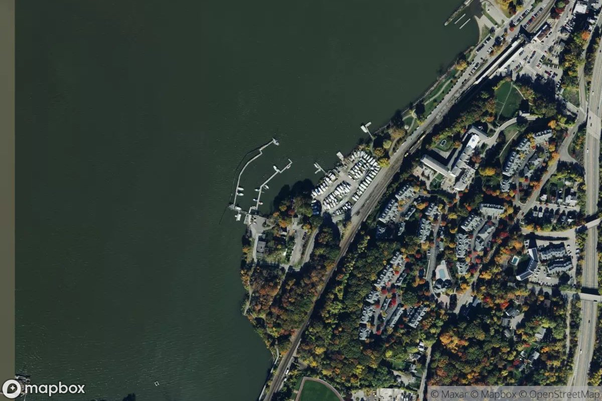 Satellite view of Peekskill Yacht Club