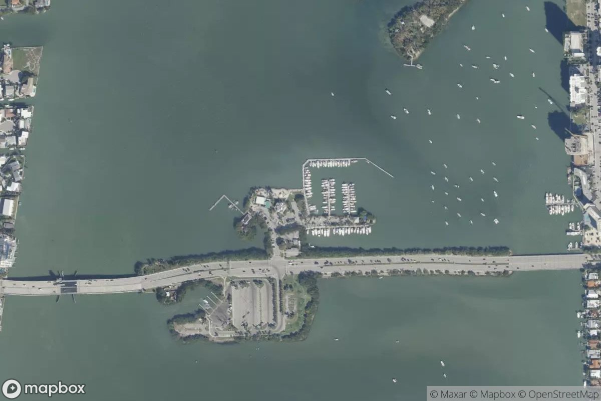 Satellite view of Pelican Harbor Marina