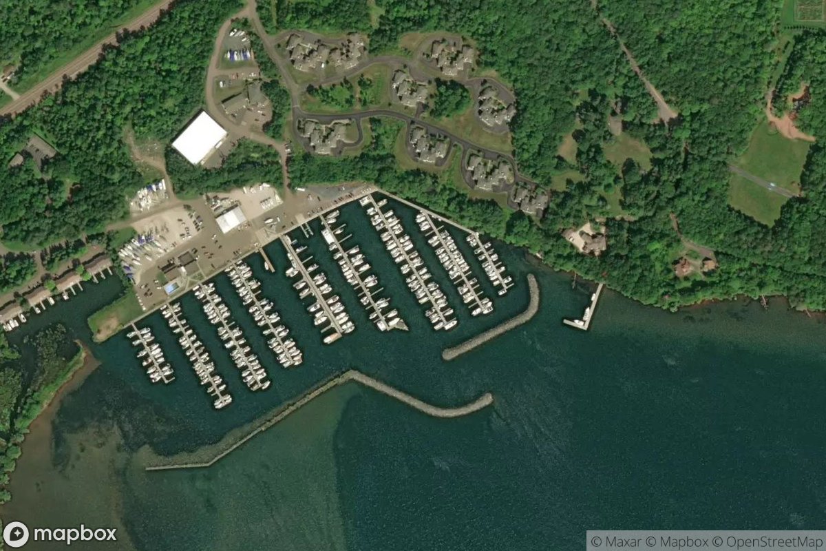 Satellite view of Pike's Bay Marina