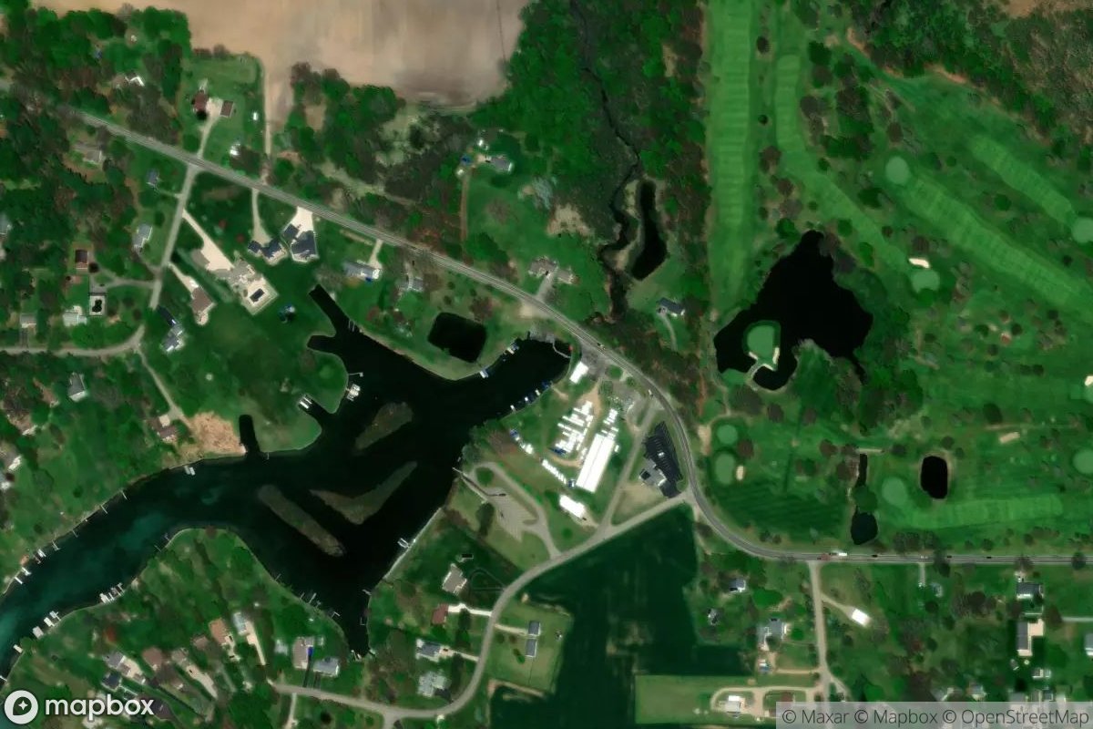 Satellite view of Pine Hill Lake Marina