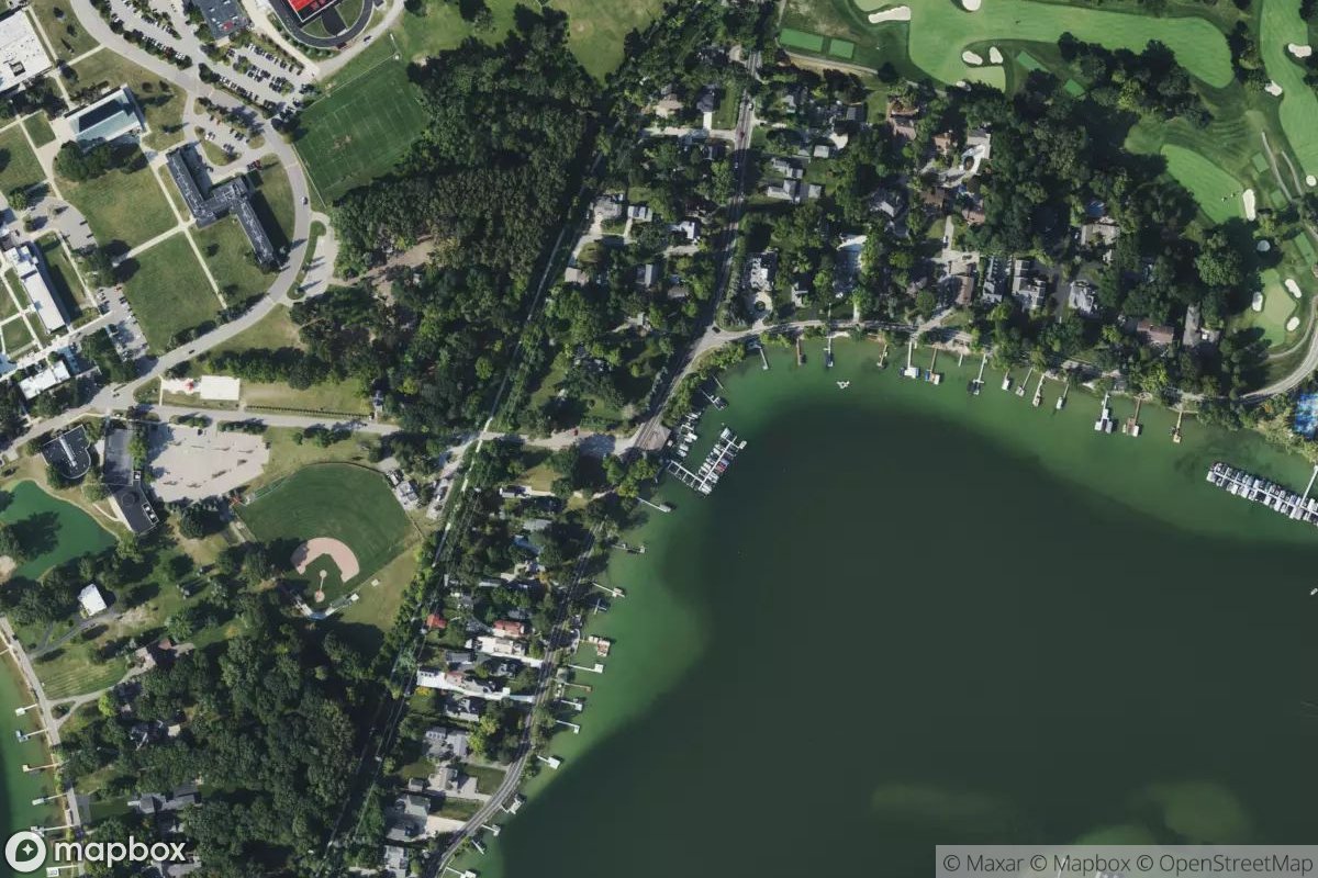 Satellite view of Pine Lake Marina