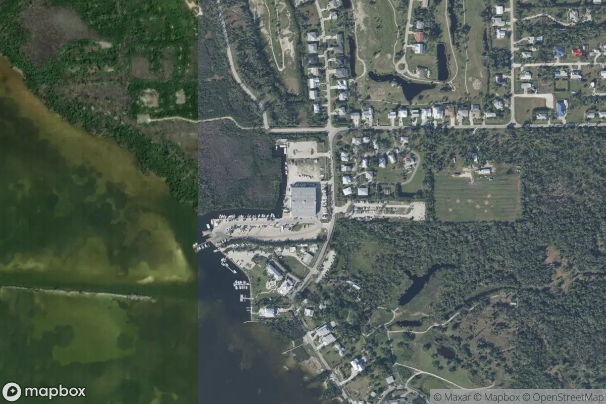 Satellite view of Pineland Marina