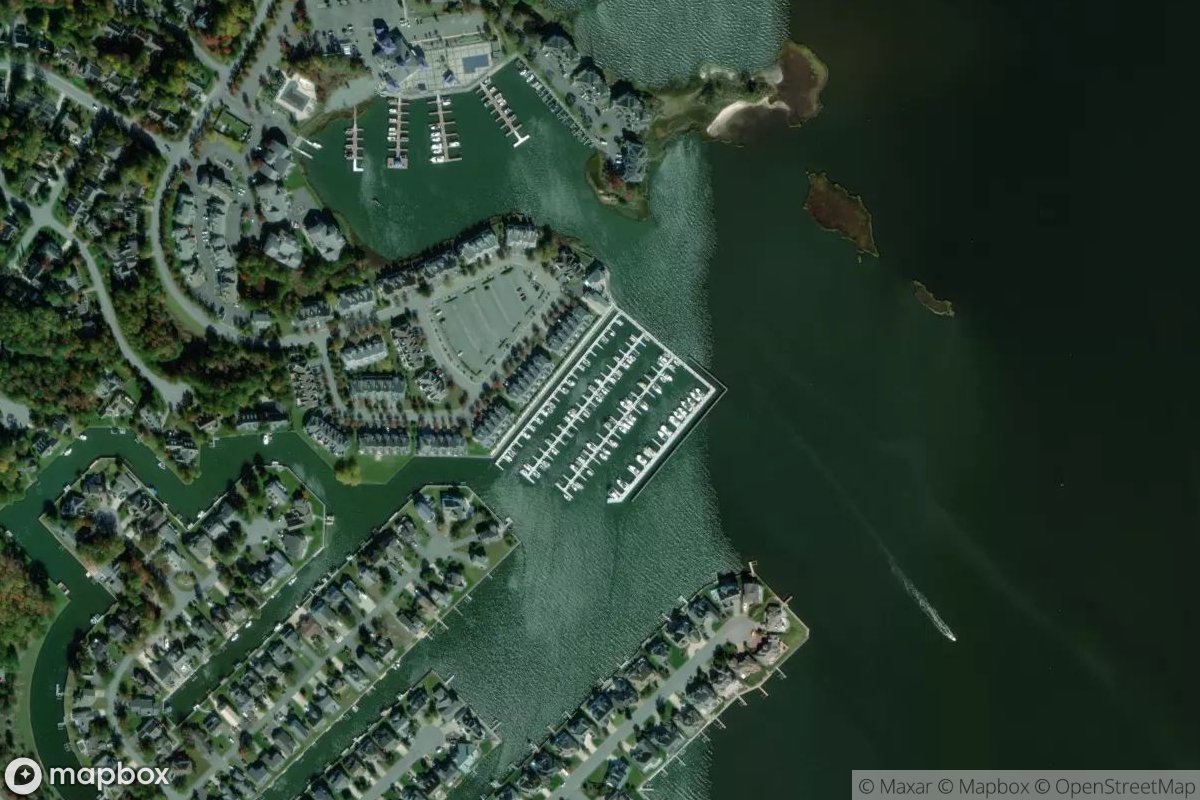 Satellite view of Pines Point Marina