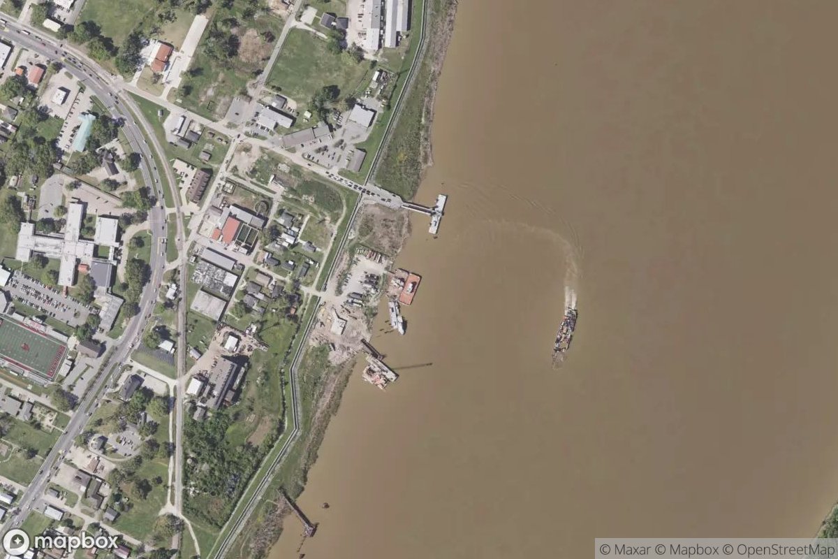 Satellite view of Plaquemines Port Harbor and Terminal District
