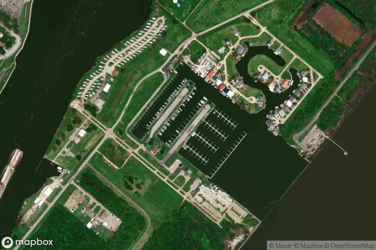 Satellite view of Pleasure Island Marina