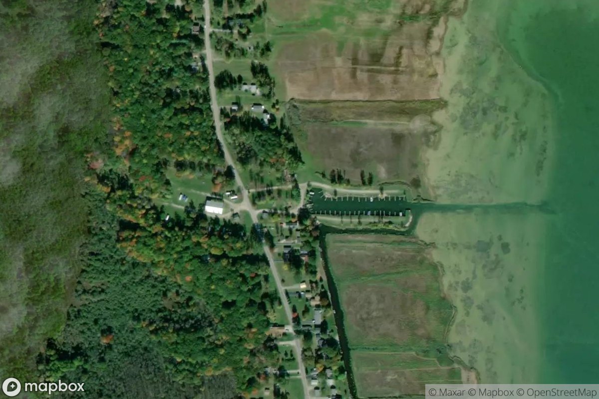 Satellite view of Point Au Gres Marina And Campground