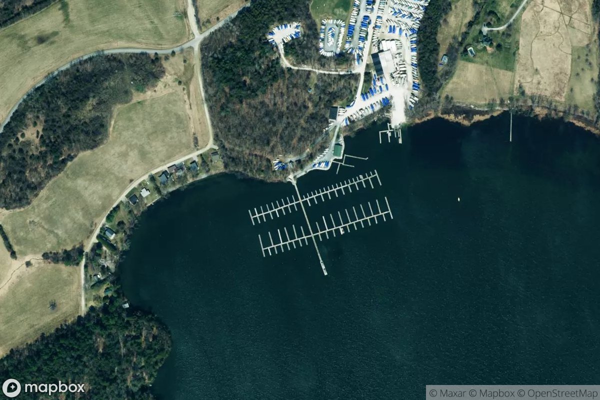 Satellite view of Point Bay Marina