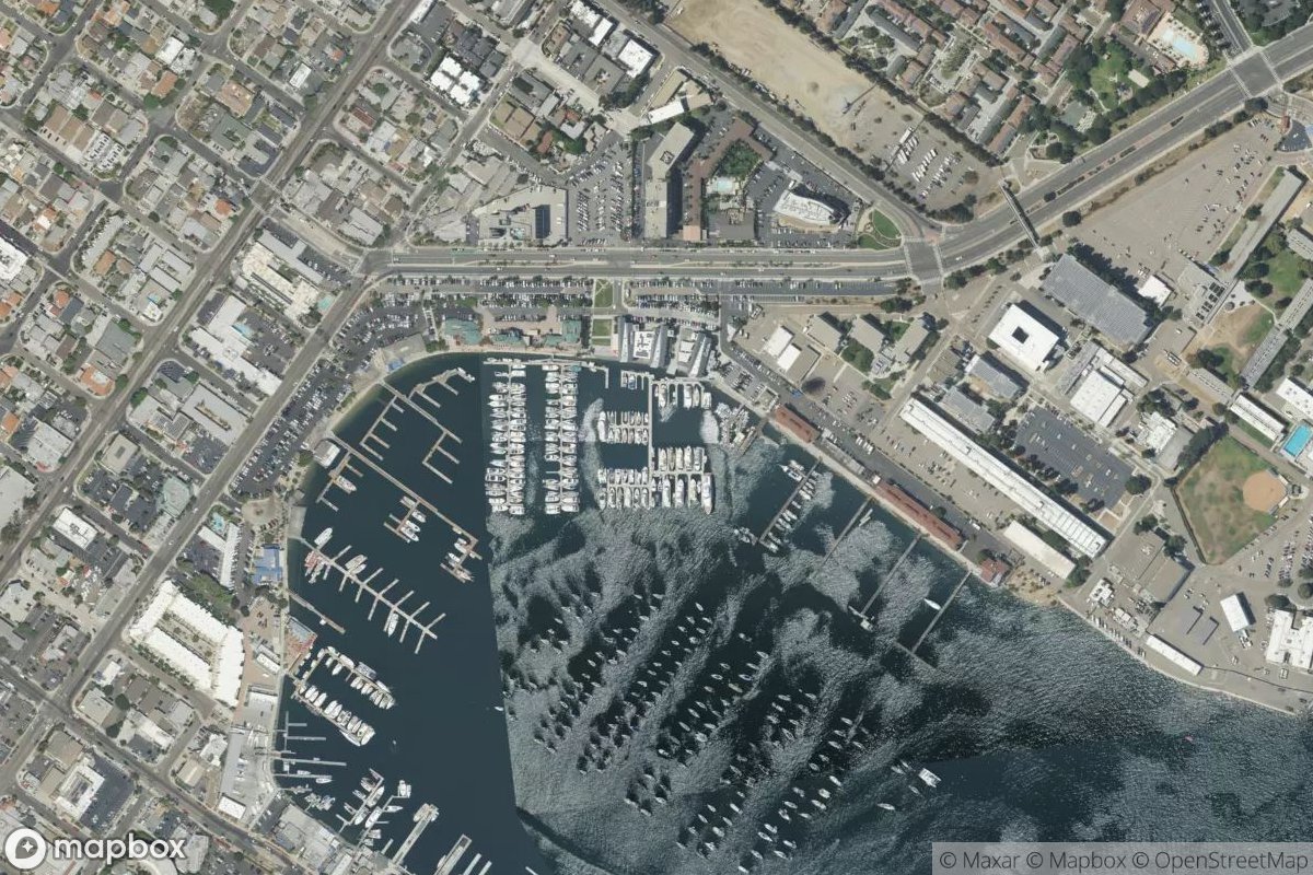 Satellite view of Point Loma Marina