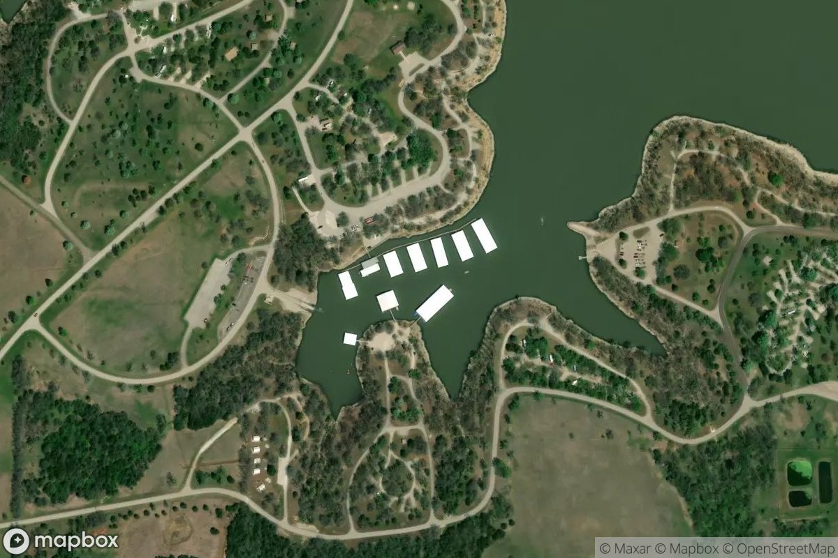 Satellite view of Pomona State Park Marina