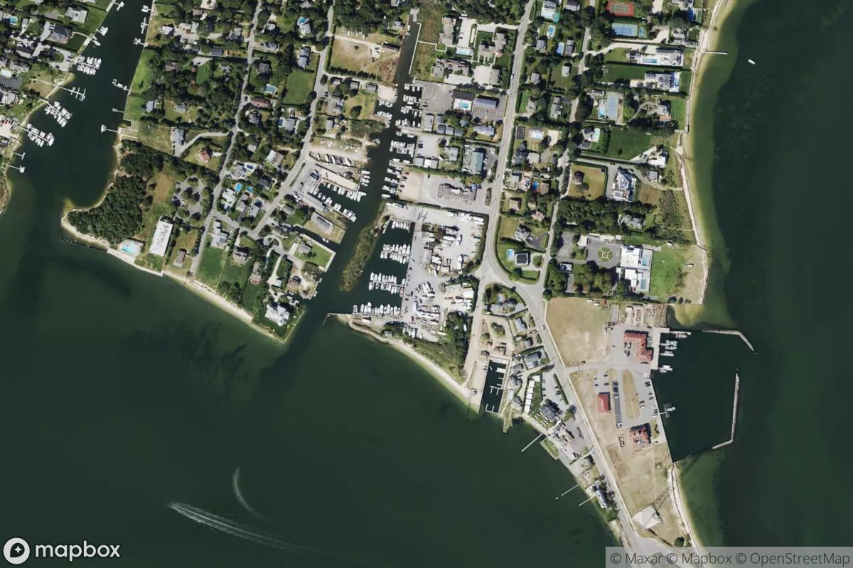 Satellite view of Ponquogue Marina