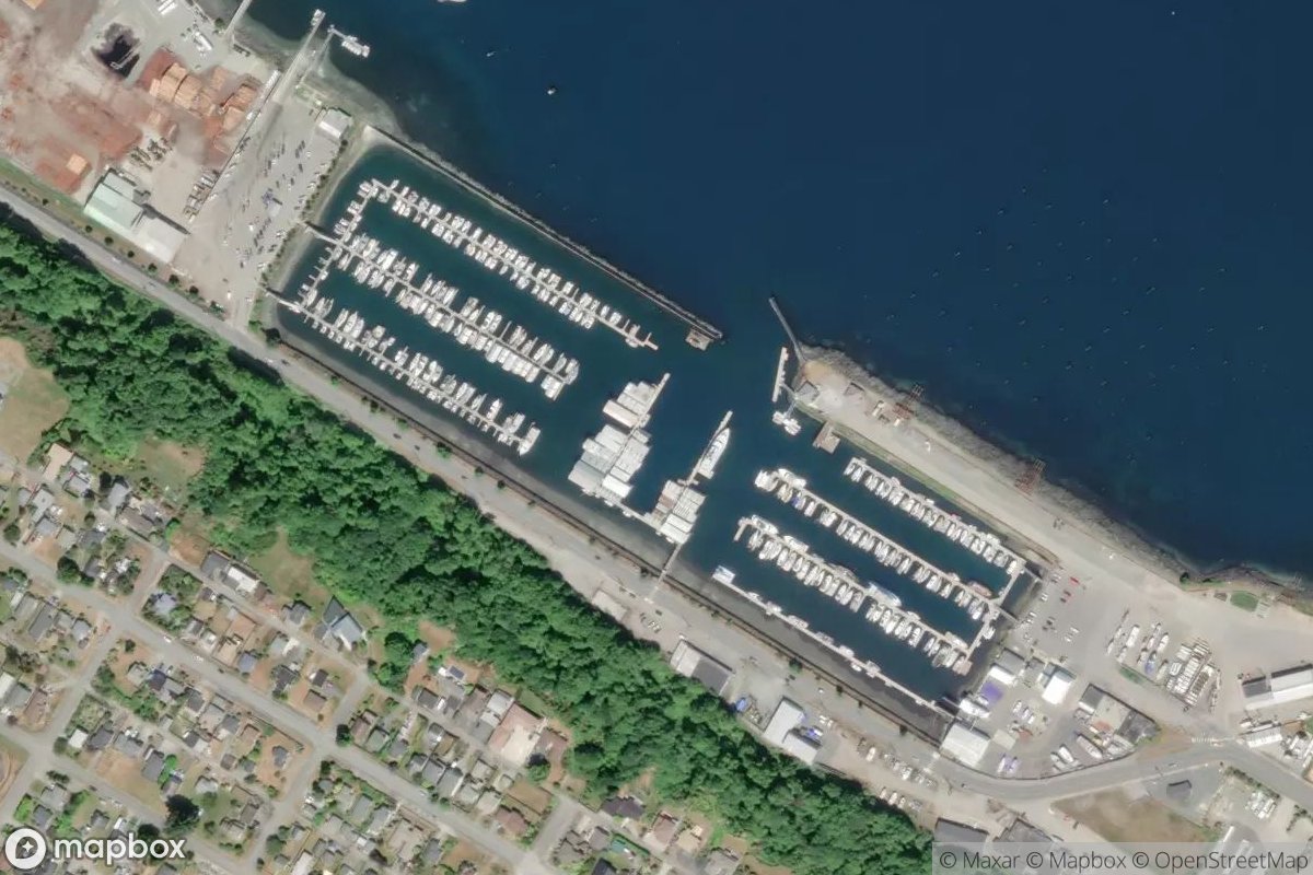 Satellite view of Port Angeles Boat Haven