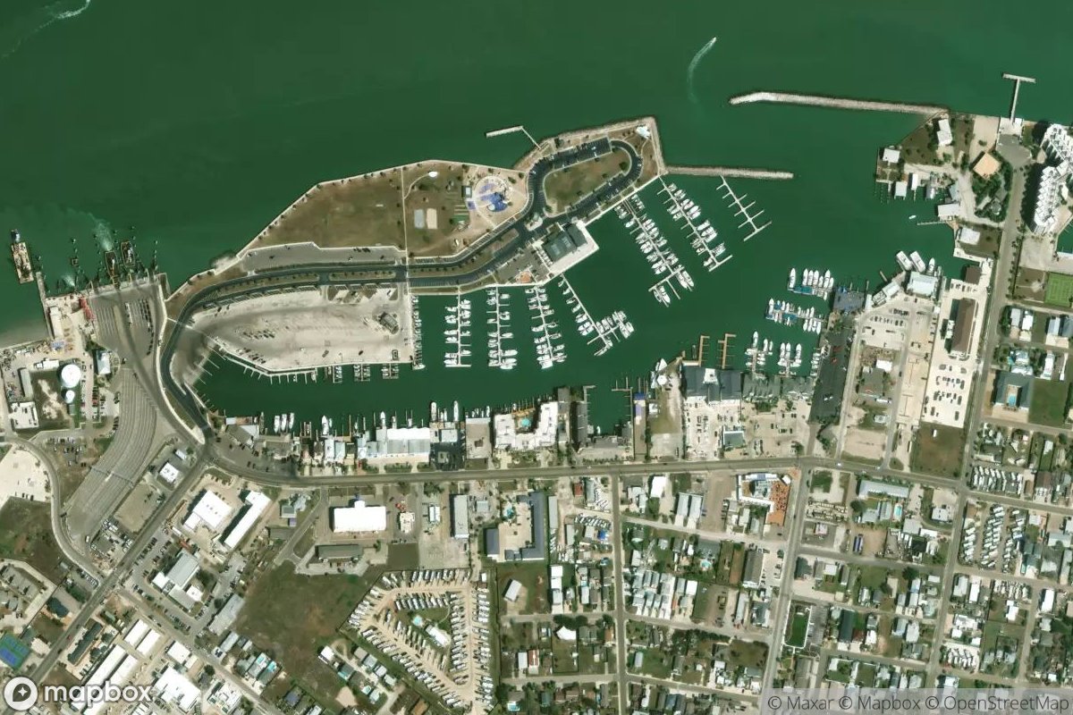 Satellite view of Port Aransas Marina
