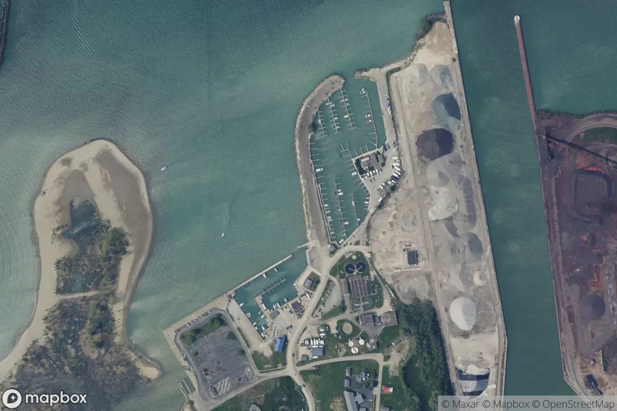 Satellite view of Port Conneaut Marina