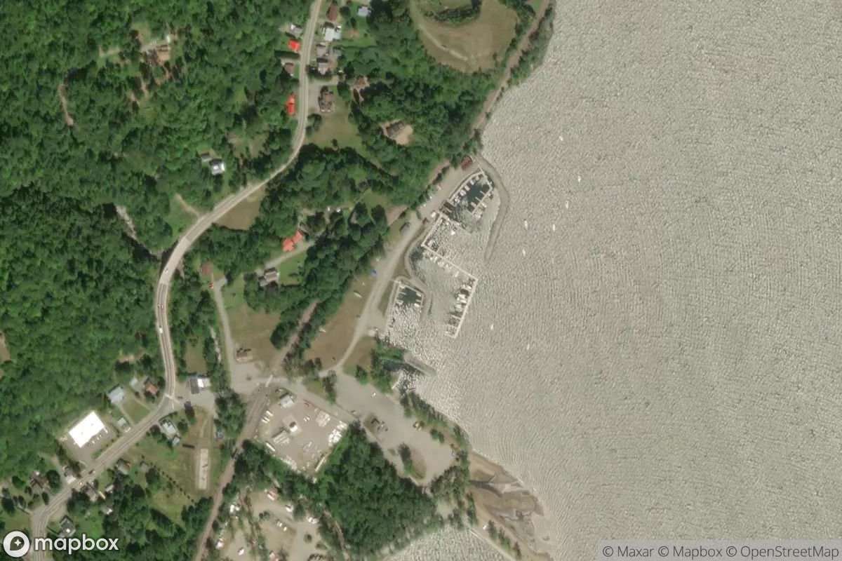 Satellite view of Port Henry Marina