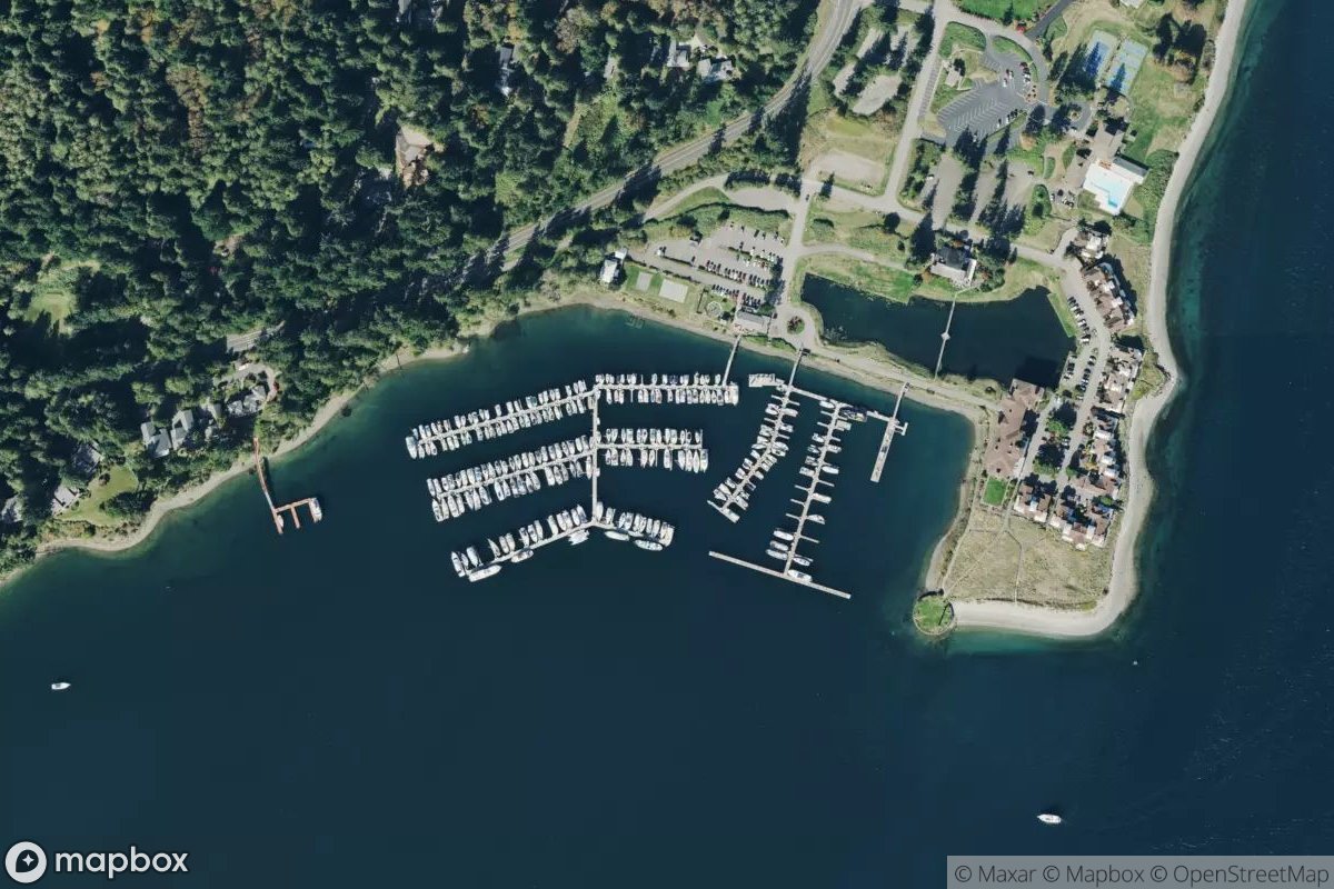 Satellite view of Port Ludlow Marina