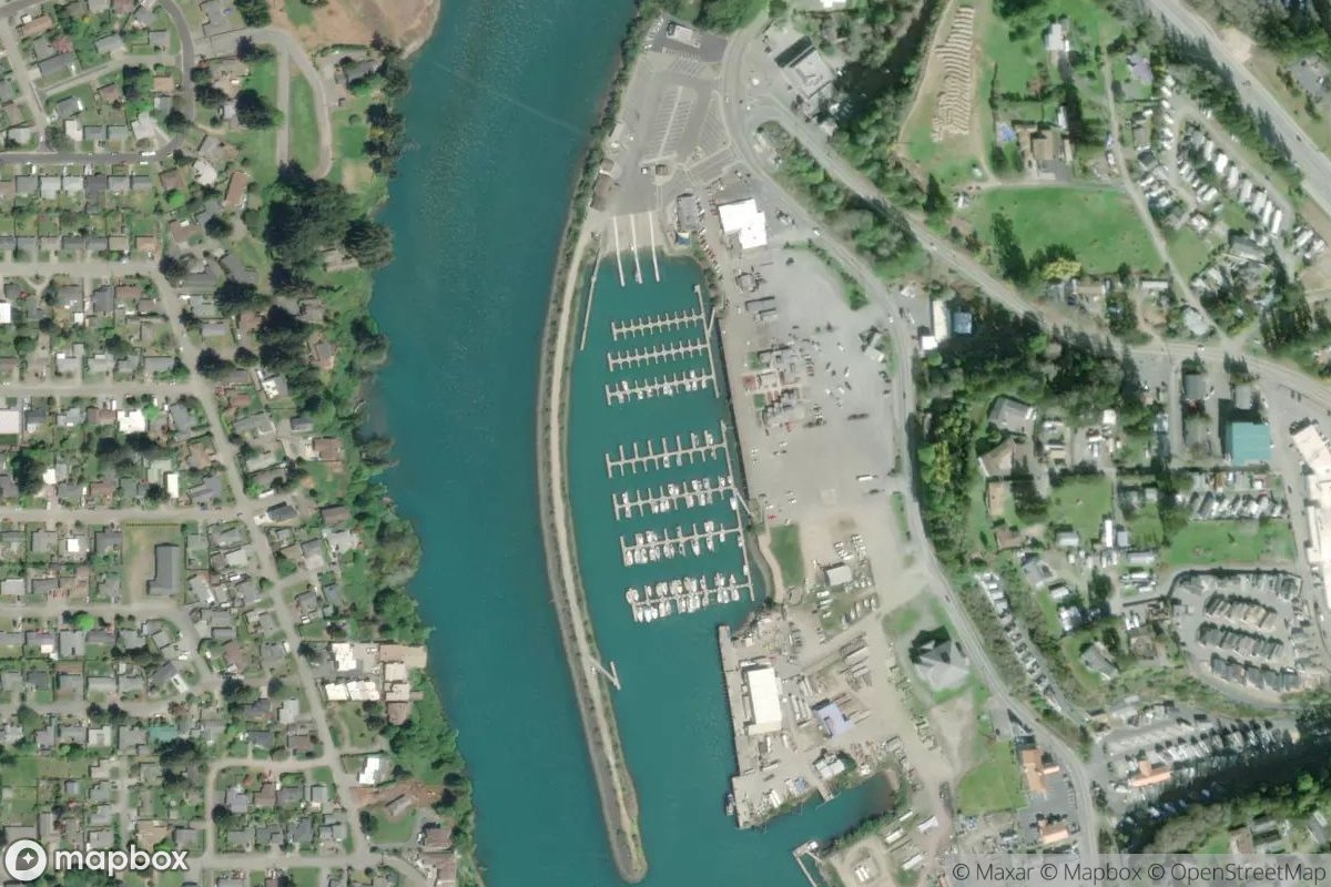 Satellite view of Port of Brookings Harbor Basin I