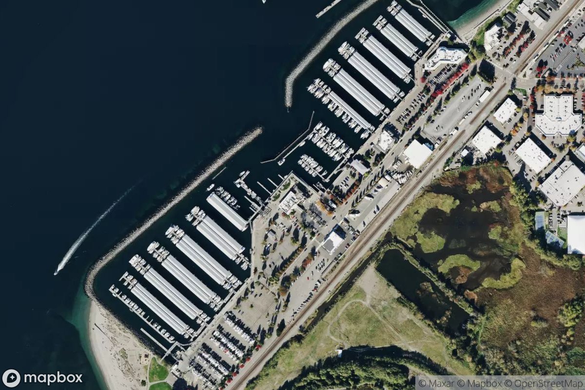 Satellite view of Port of Edmonds Marina