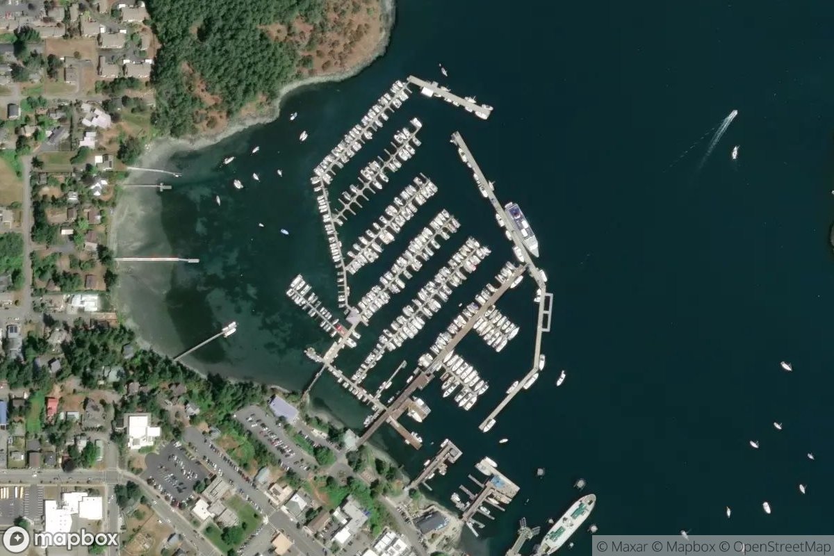 Satellite view of Port of Friday Harbor
