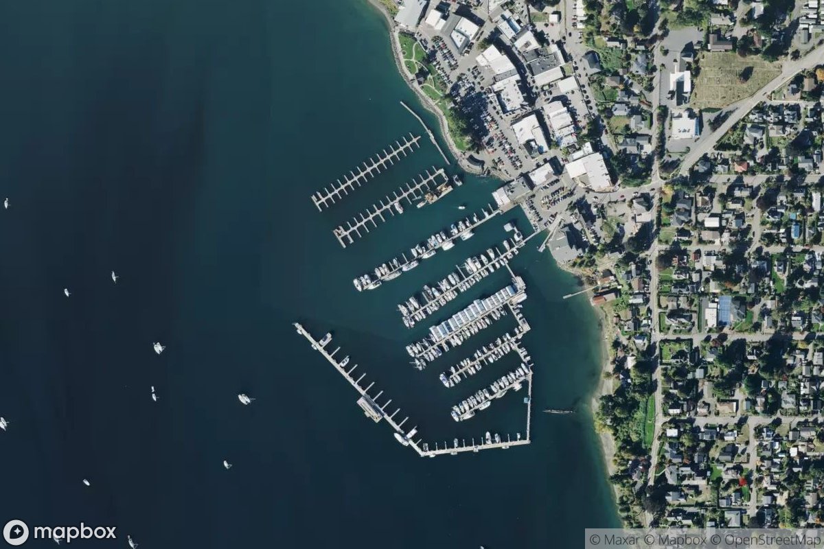Satellite view of Port of Poulsbo Marina