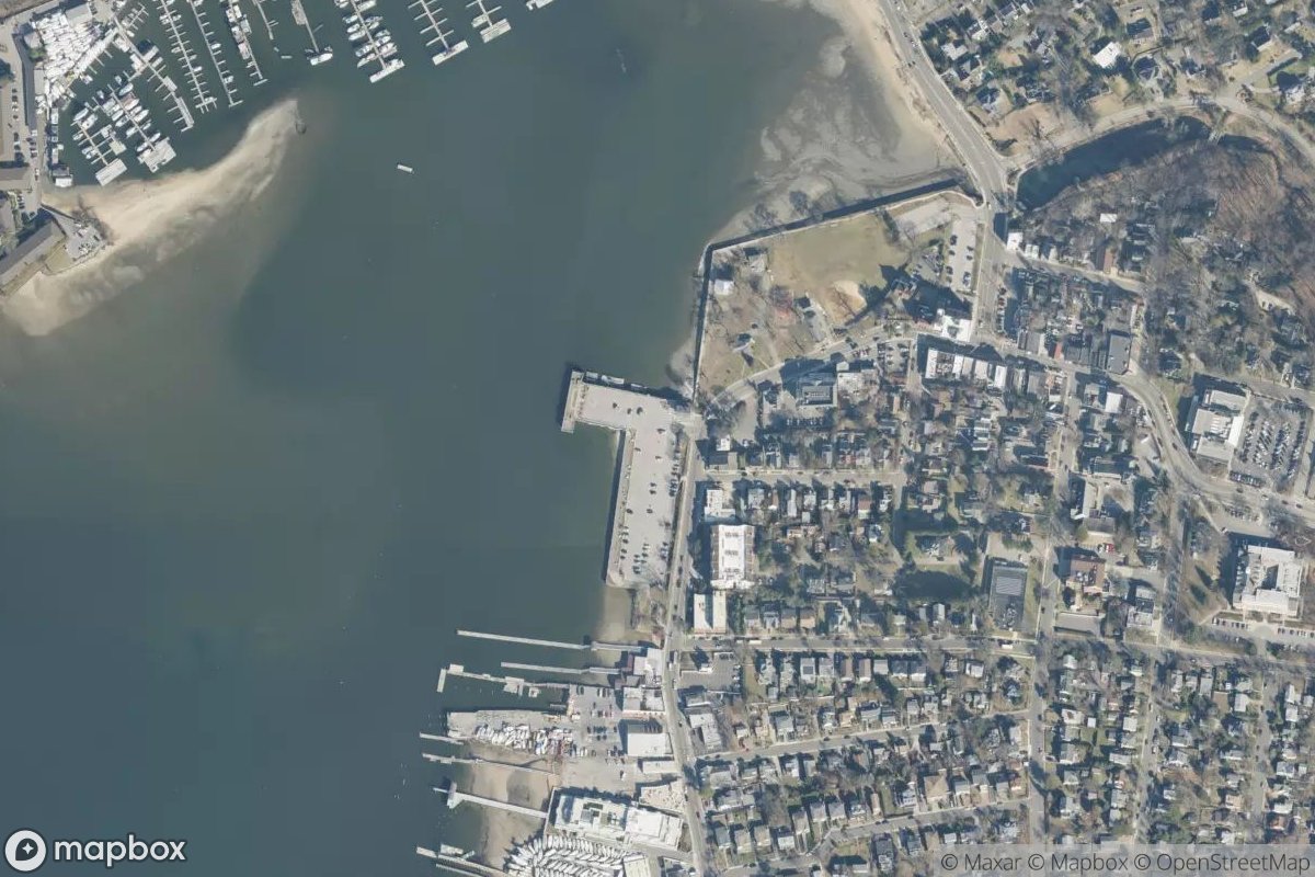 Satellite view of Port Washington Town Dock