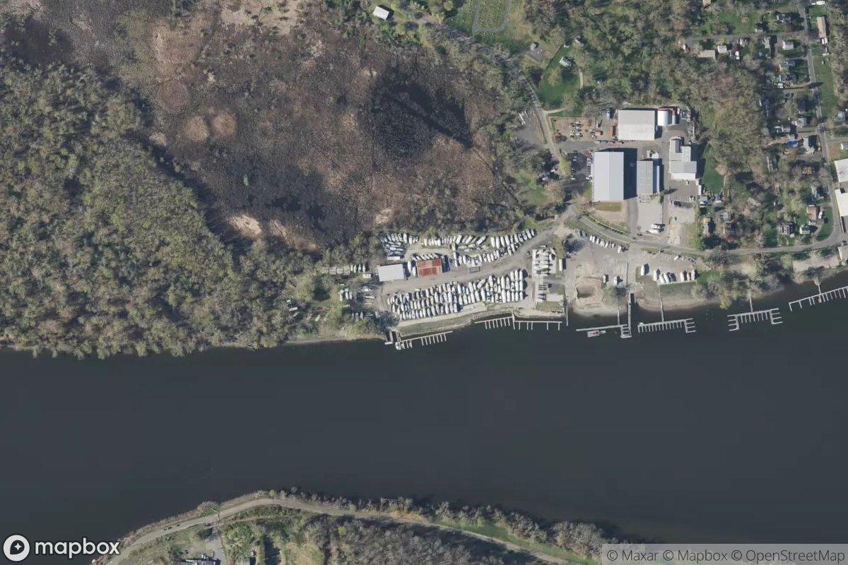 Satellite view of Portland Riverside Marina