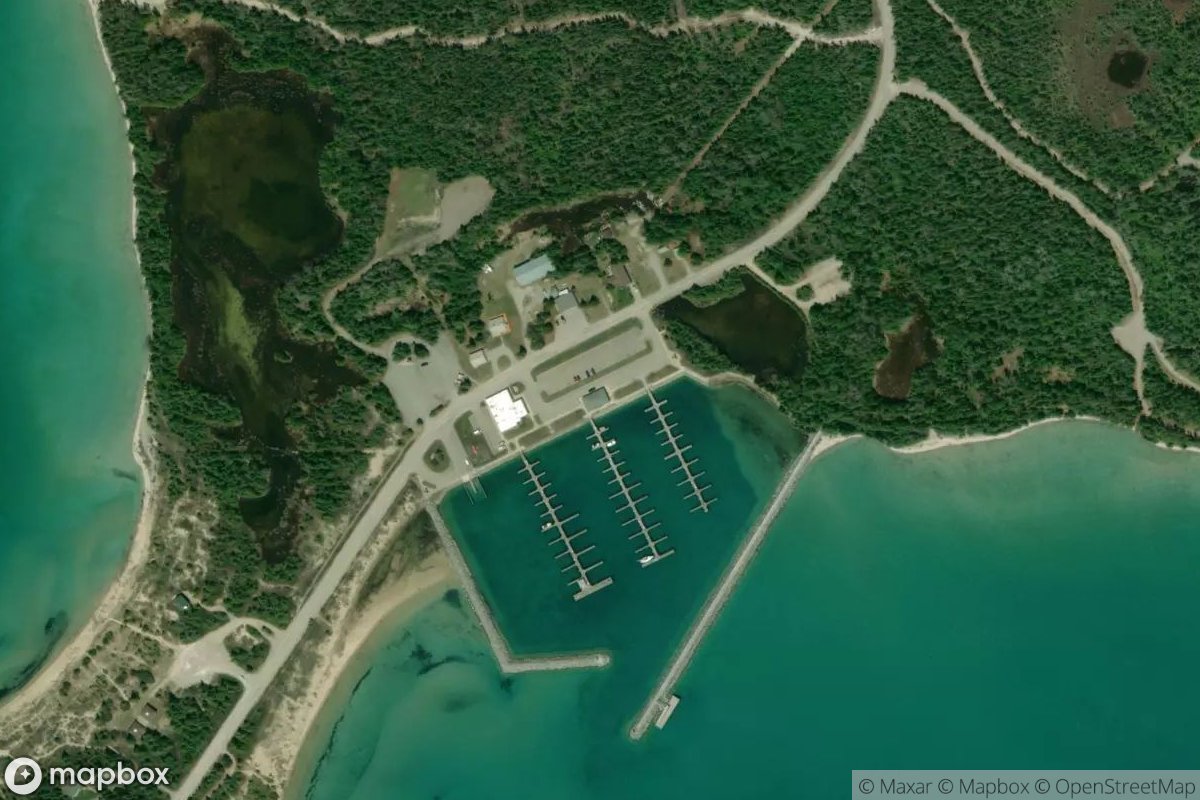 Satellite view of Presque Isle State Dock