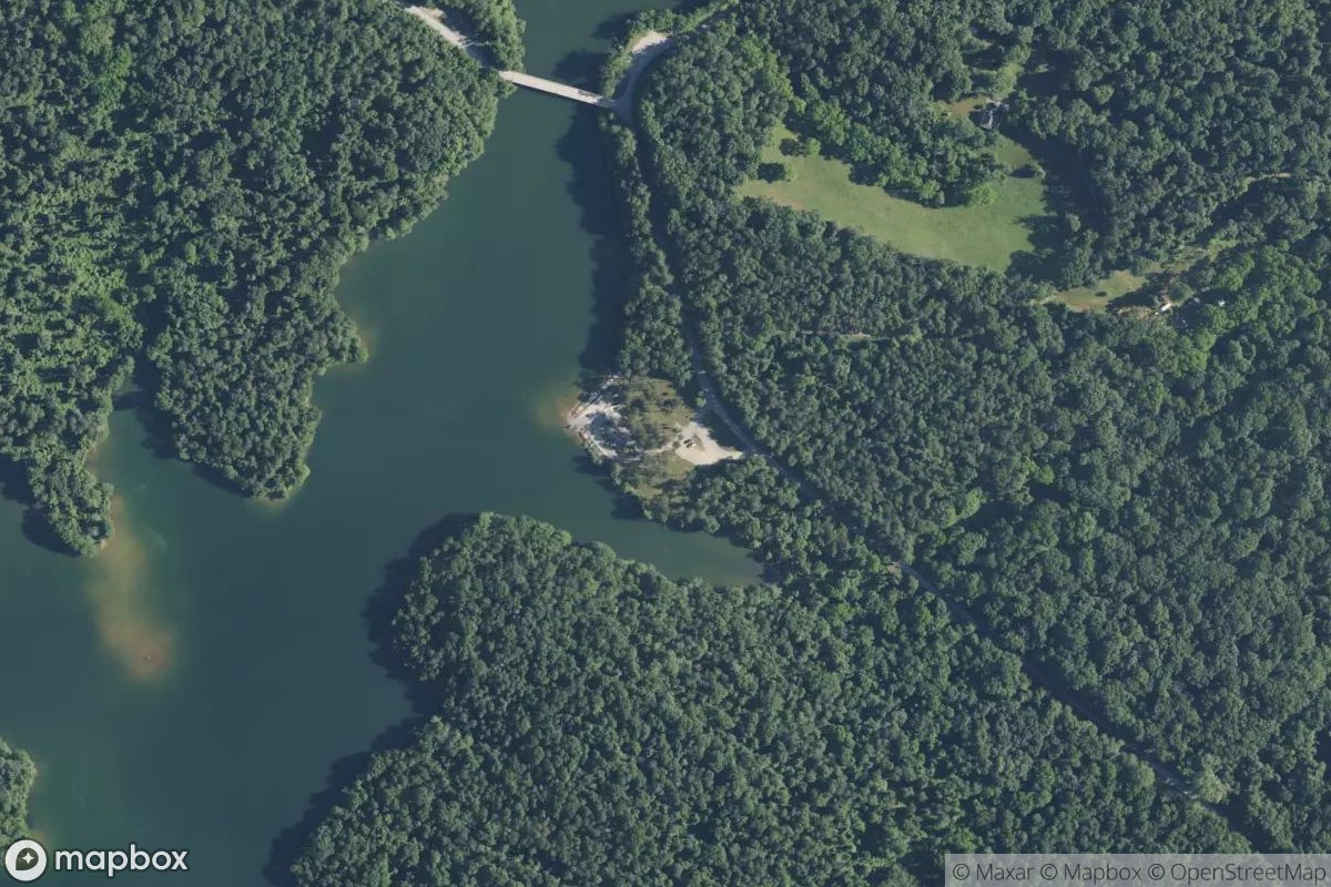 Satellite view of Prettyboy Reservoir Boat Ramp