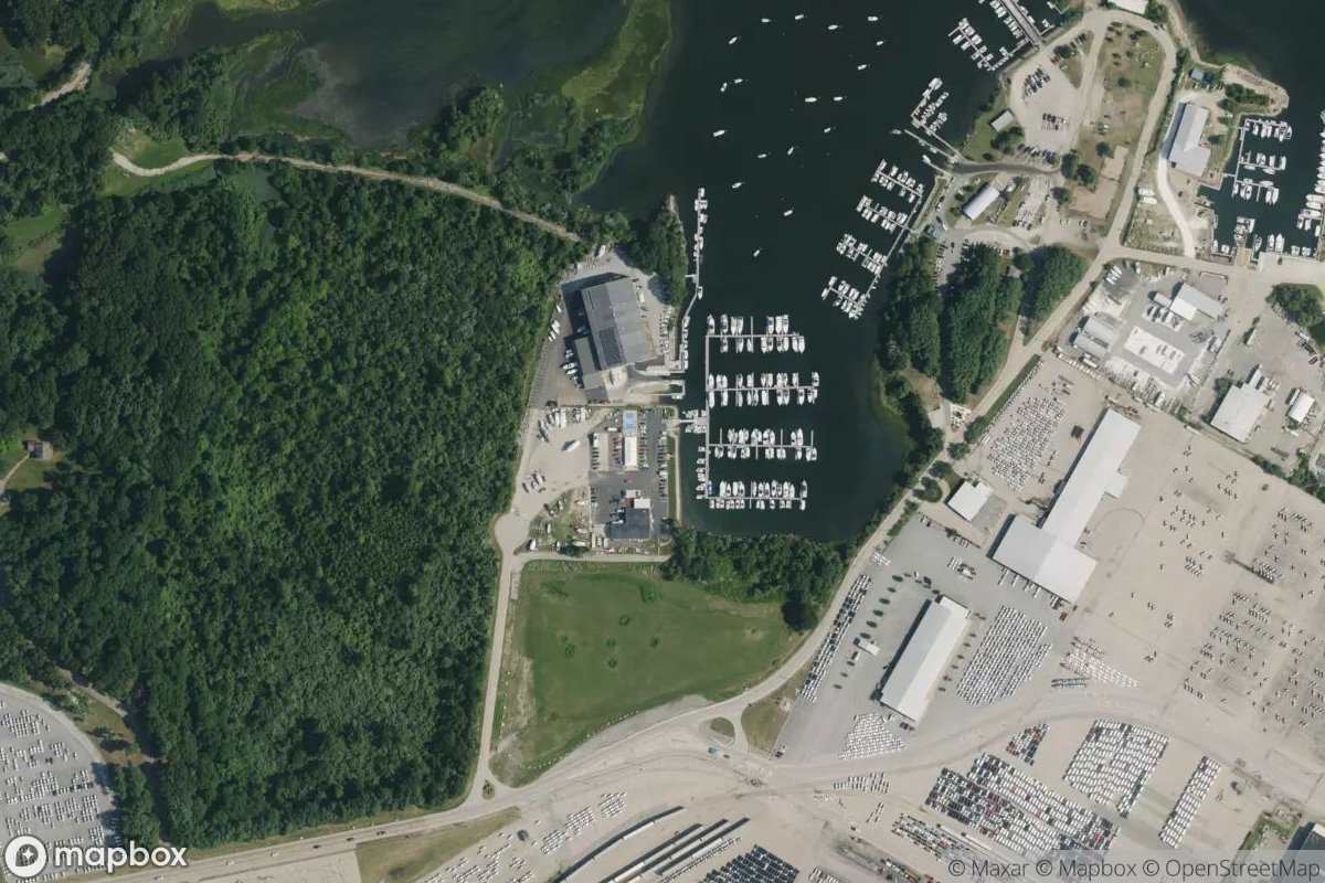 Satellite view of Quonset Davisville Navy Yacht Club