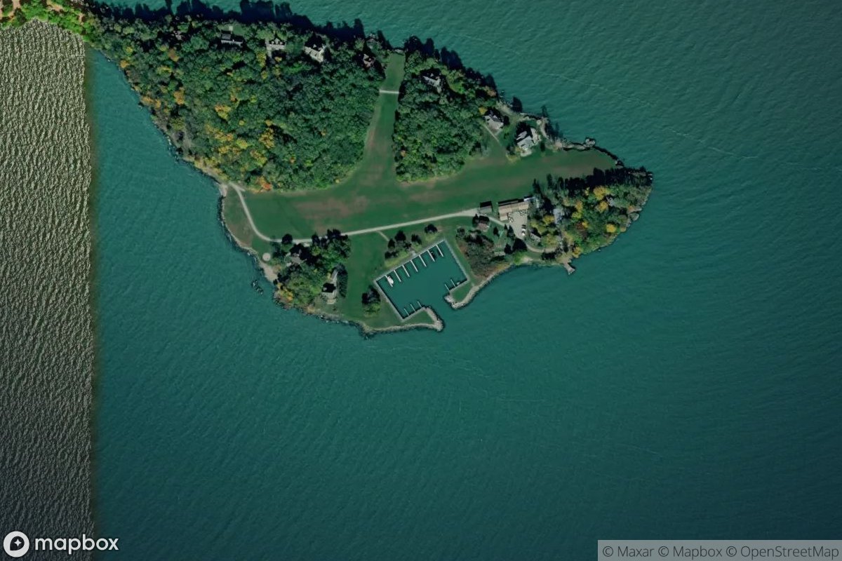 Satellite view of Rattlesnake Island Club Marina