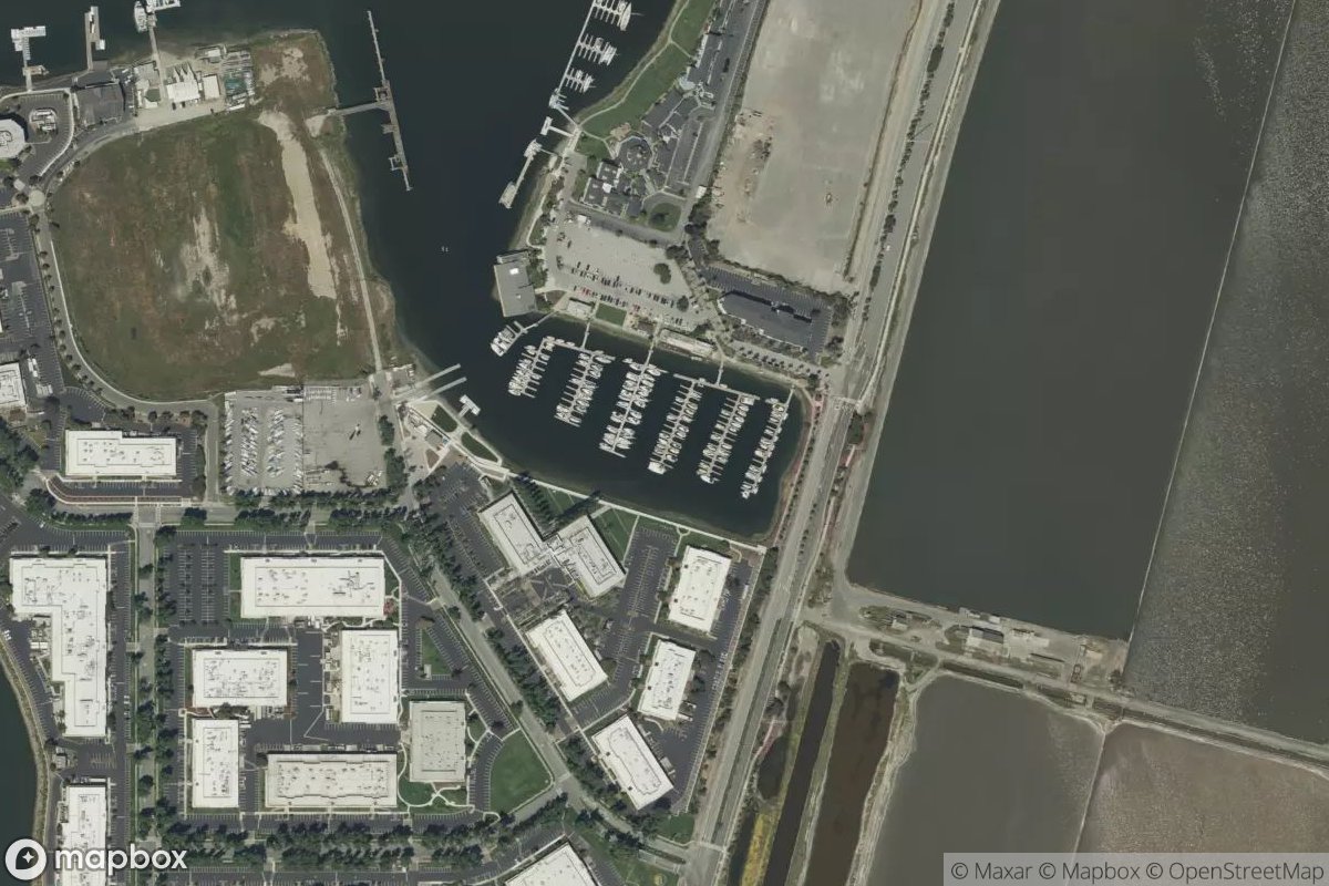 Satellite view of Redwood City Yacht Harbor