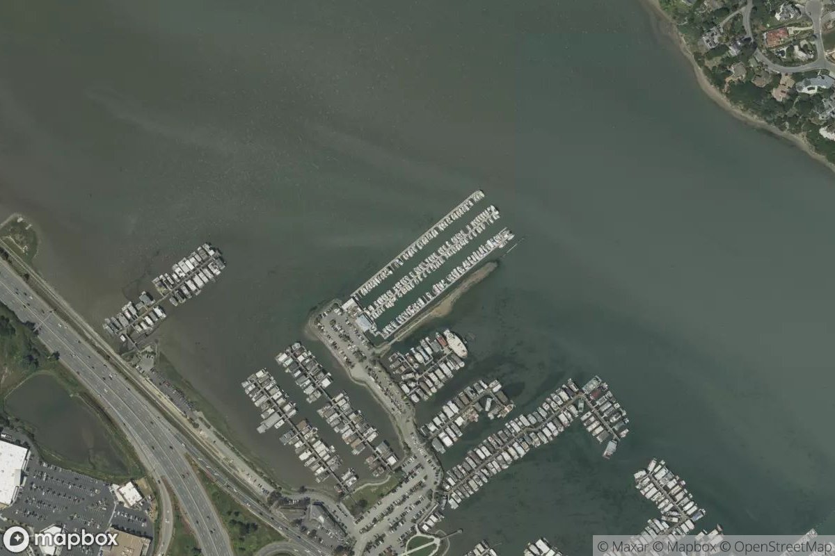 Satellite view of Richardson Bay Marina