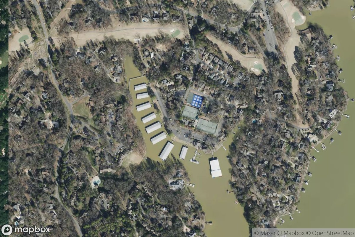 Satellite view of River Hills Marina