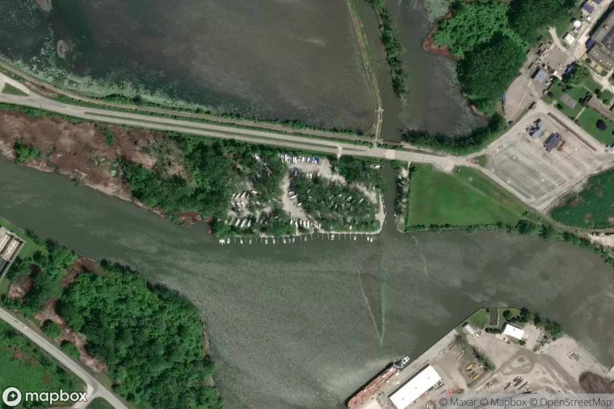 Satellite view of River Raisin Marina & Campground